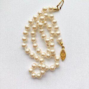 Vintage 16” Faux Pearl Necklace • 5 mm Pearls • Dainty & Elegant